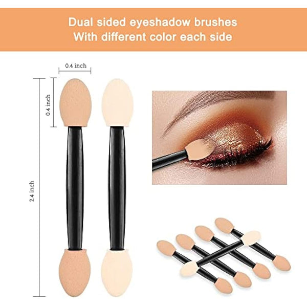 Eyeshadow Applicators, MORGLES 50pcs Disposable Eyeshadow Brushes Set for Make Up Adult Girls, Black