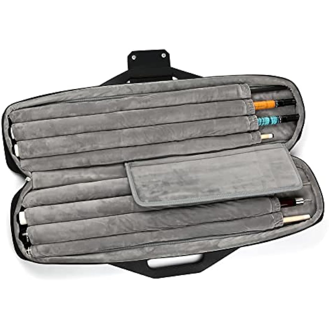 MangoRun Pool Cue Case 4x4 with Backpack Straps Carrying Case for 4 Pool Cues