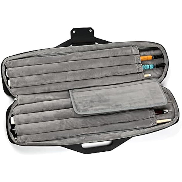 MangoRun Pool Cue Case 4x4 with Backpack Straps Carrying Case for 4 Pool Cues