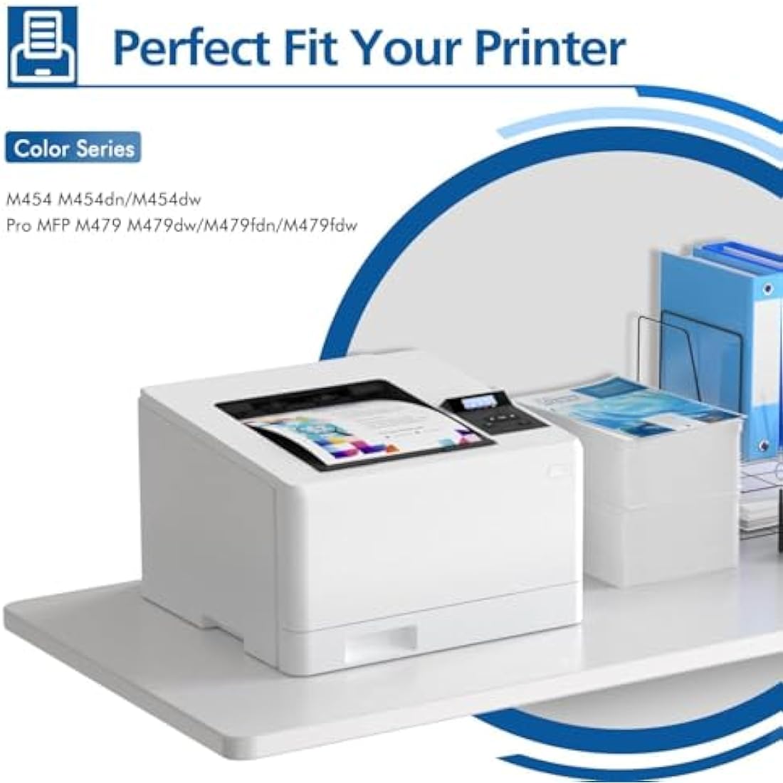 415A 415X Toner: (With Chip) Compatible for HP 415A Toner Cartridge Multipack Color Laserjet Pro MFP M479fdw M479dw M479fnw M479fdn M454dw M454dn W2030A (4 Pack, Black Cyan Yellow Magenta)