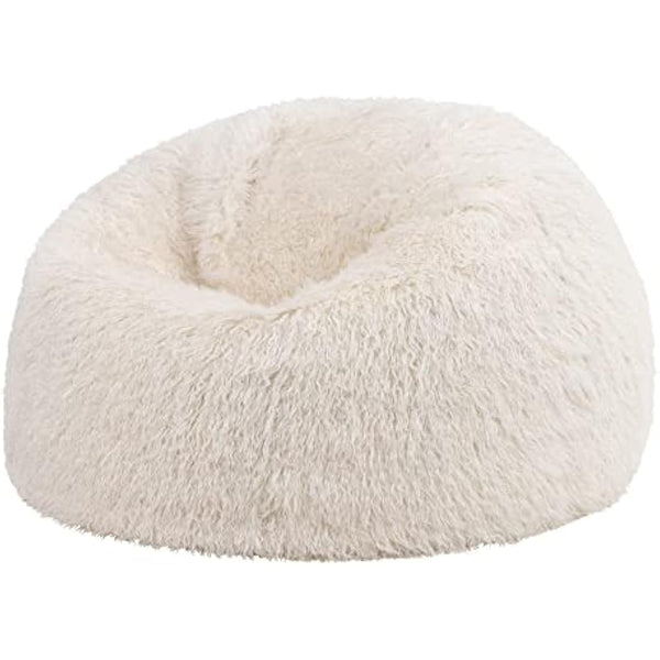 icon Kingston Faux Fur Bean Bag, Mongolian Fur, Large Adult Bean Bag Chair with Filling Included, Comfy Chair, Living Room Furniture, Bedroom Furniture