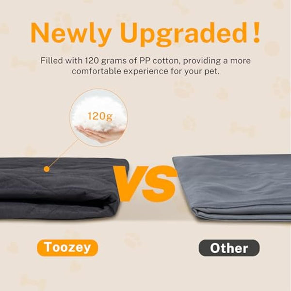 Toozey SUV Cargo Liner for Dogs - Waterproof Dog Trunk Seat Cover for Back Cargo Area, Dog Car Floor Mat with Side and Bumper Protector, Pet Cargo Cover Liner for SUV/Van/Truck, Standard, Black