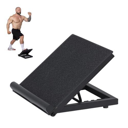 Yes4All Premium Steel/Wooden Slant Board & Calf Stretcher, Adjustable Incline Board & Non-Slip for Stretching/Squat Wedges for Deep Squats & Elevated