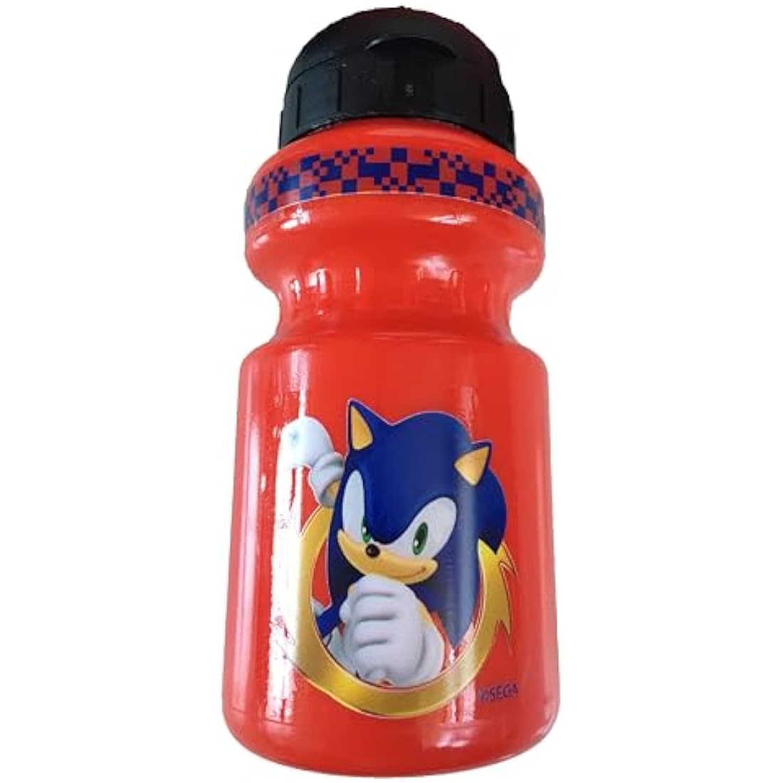 Dino Bikes, 614-SC Kids Bike Bicycle, Sonic The Hedgehog, 14 inch with training wheel with stabilisers and drinks bottle, suits child 4-7 Years, Blue, Yellow, Red