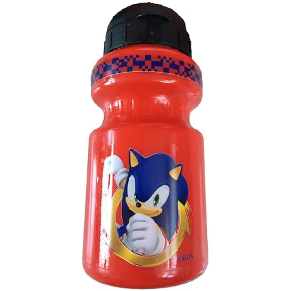 Dino Bikes, 614-SC Kids Bike Bicycle, Sonic The Hedgehog, 14 inch with training wheel with stabilisers and drinks bottle, suits child 4-7 Years, Blue, Yellow, Red