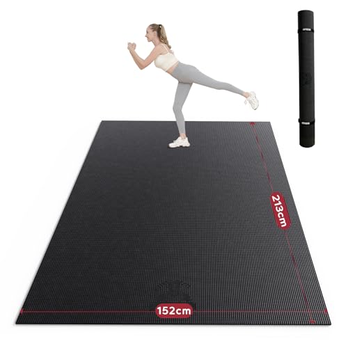 HAPBEAR Large Yoga Mat-7'5'(213152cm), Non-Slip, Ultra Durable, 0.31''(8mm) Thick Workout Mats for Home Gym, Large Exercise Mat for Fitness, Yoga,