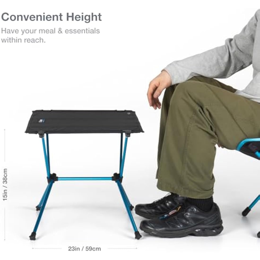 Helinox Table One Hardtop - Weather resistant, Lightweight and Collapsable Portable Outdoor Camping Table - Supports up to 50 kg in weight (Coyote Tan)