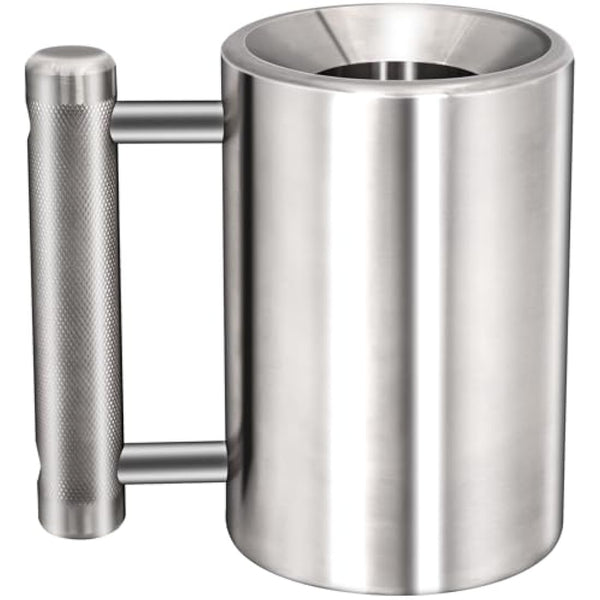 DITOSH 8kg/17.6lb Heavy Coffee Mug Challenge 304 Stainless Steel Dumbbell Cups Silver Overweight Sports Water Cup for Fitness Training Arm Strength Prank Gift Home Gym Workout Equipment 100ml/3.4oz