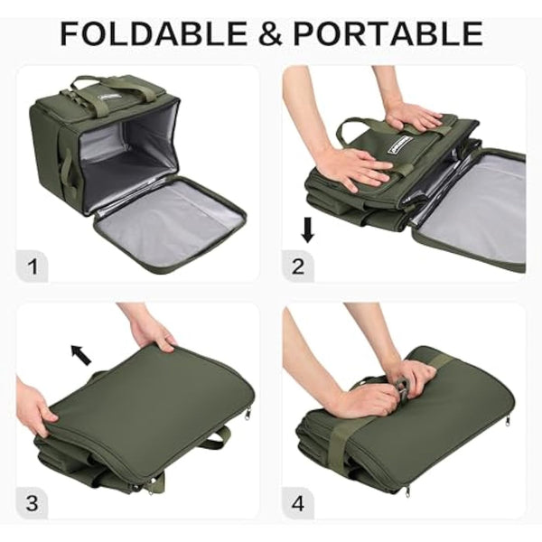 Hulongo Cool Bag 30L Insulated Cooler Bag Waterproof Picnic Thermal Bag For Camping, Travel, Grocery Shopping & Fishing