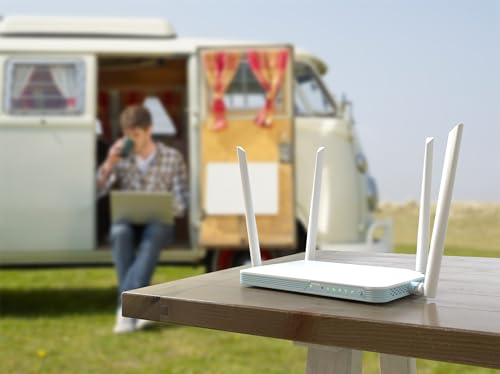 D-Link DWR-932 4G/3G LTE Unlocked Wireless N300 Mobile Broadband Router - Wi-Fi Portable Hotspot, Black