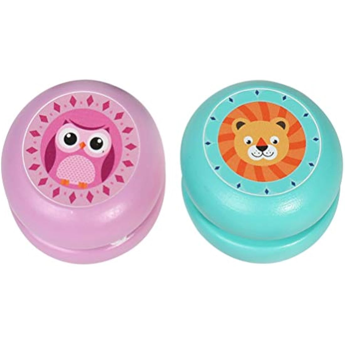 2pcs Yoyo Toys Kids Lovely Cartoon Animal Pattern Yoyo Toys Classic Fun Children Random Style