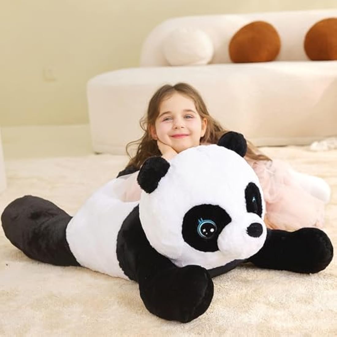 IKASA Giant Panda Stuffed Animal Plush Toy,78cm Large Cute Jumbo Soft Toys,Huge Big Size Plushy Fluffy Fat Oversized Plushie,Gifts for Kids