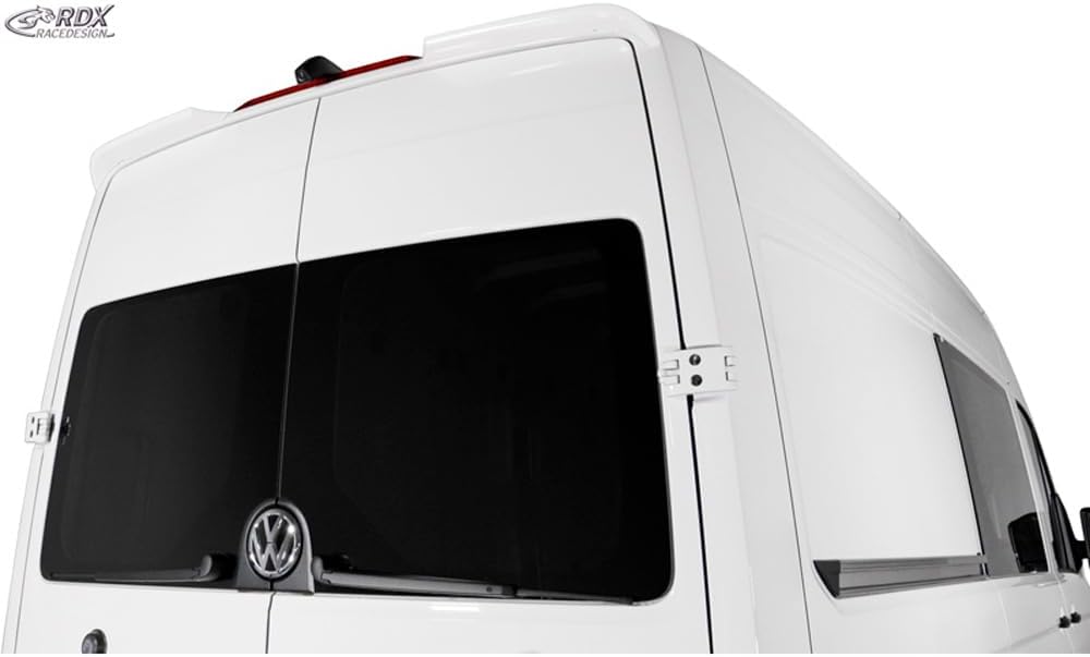 RDX Racedesign Roof spoiler compatible with Volkswagen Crafter (H2) & MAN TGE (H2) 2017- (with 2 barn doors) (PU)