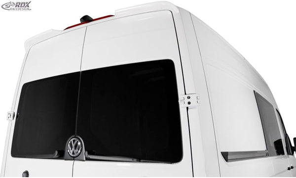 RDX Racedesign Roof spoiler compatible with Volkswagen Crafter (H2) & MAN TGE (H2) 2017- (with 2 barn doors) (PU)
