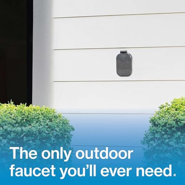 Aquor House Hydrant V2+ Frost Free Outdoor Garden Faucet with Quick Connect and Anti-Siphon, 10 inch, Slate Gray Polymer