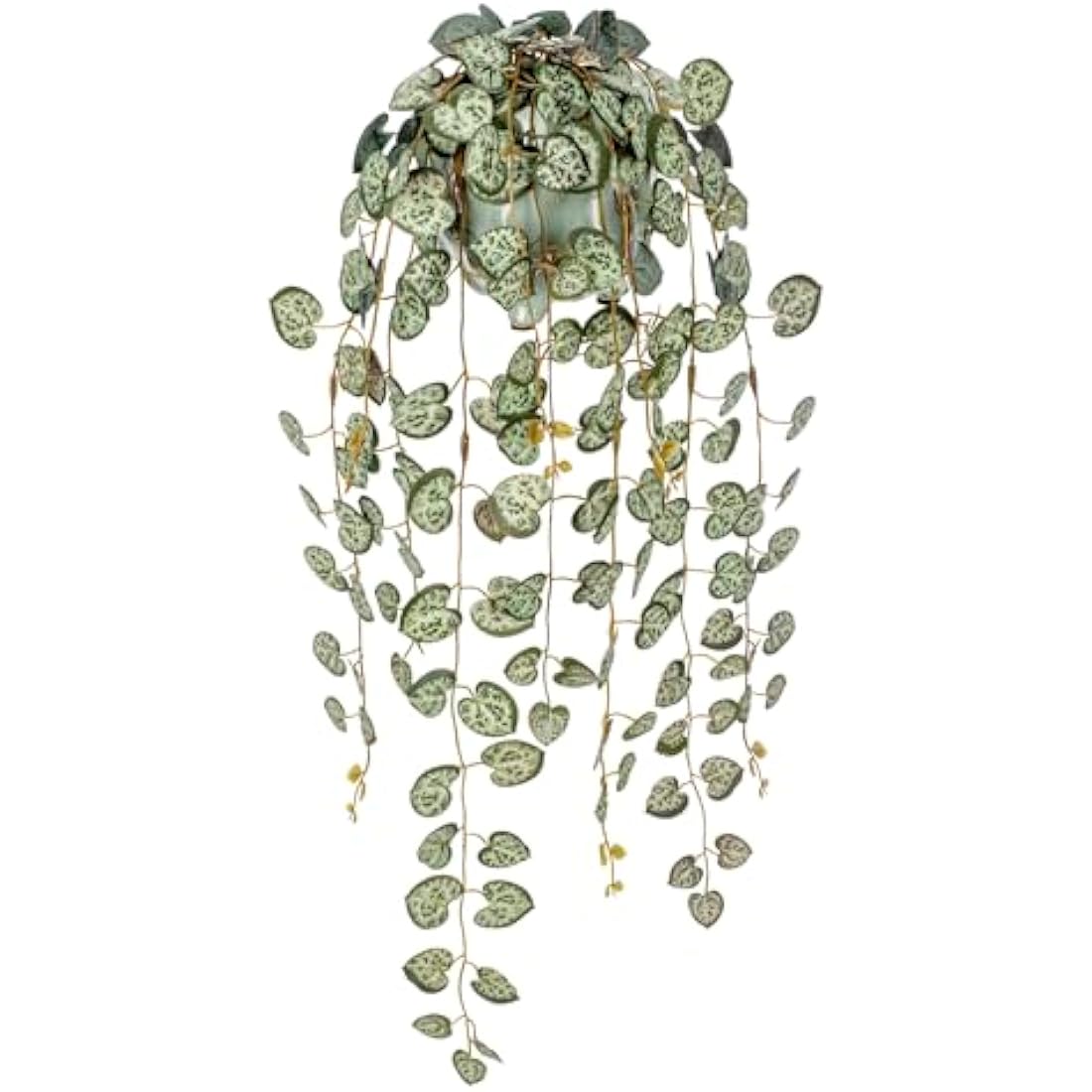 Hollyone Trailing Artificial Plants - Decorative Fake Potted String of Hearts for Indoors Outdoors, Faux Trailing Greenery for Home, Wall, Living Room, Bedroom, Office Decor