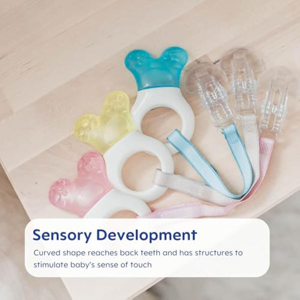 MAM Mini Teething Cooler and Clip, Blue, 2 Plus Months