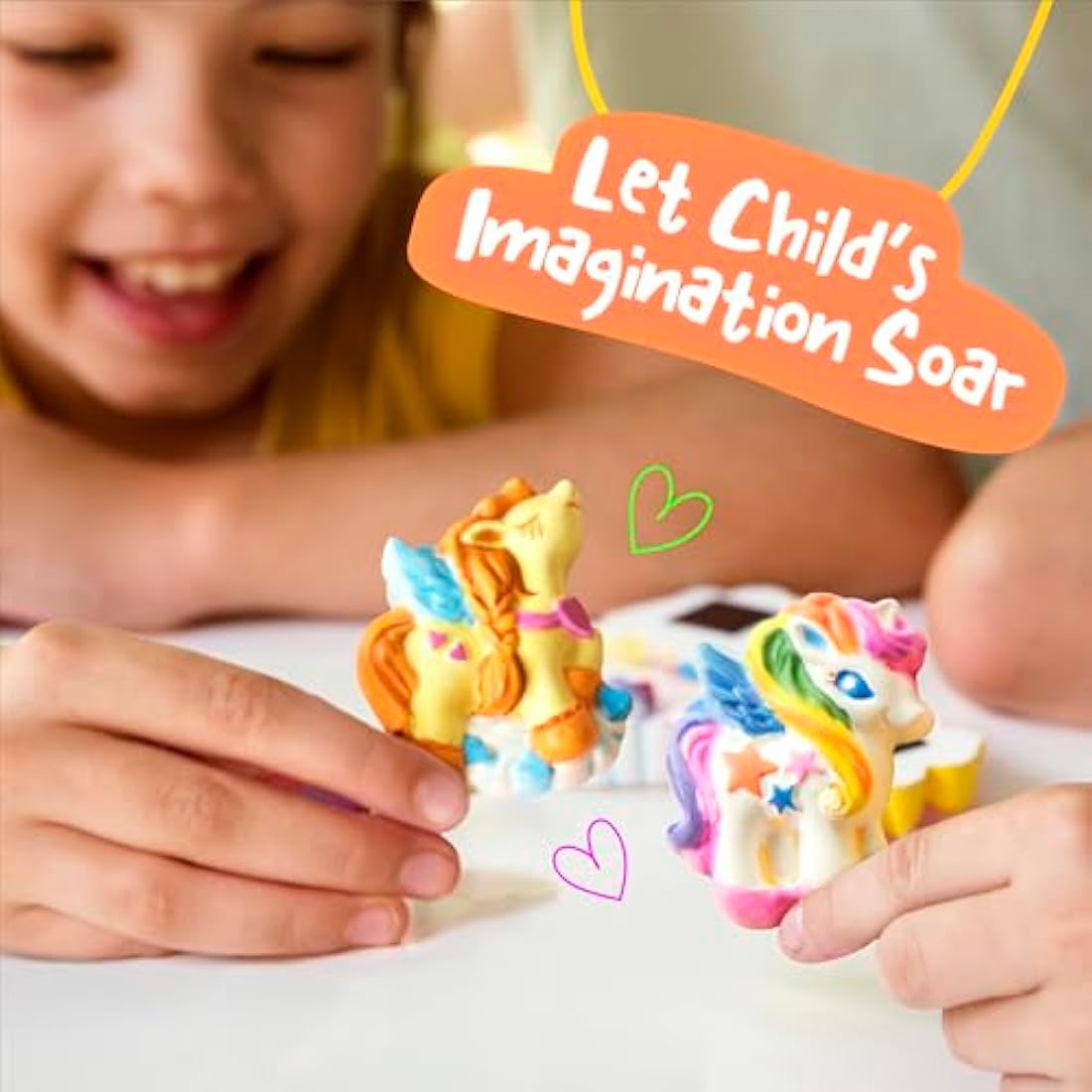 4M | Mould and Paint Unicorns | Mould and Paint Fridge Magnets and Badges | Unicorn Themed Craft Activity | Kids Ages 5+