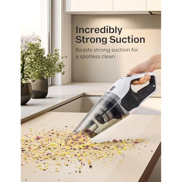 Handheld Vacuum Cleaner, Powerful Suction Portable Lightweight Hand Held Vacuum Cordless with 25-30Mins Long Runtime Rechargeable Battery Quick Charge for Home, Car, Carpet Stairs, Pet Hair Cleaning