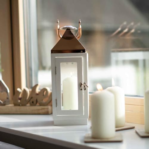 Hofer Unscented Pillar Candles - Ivory - 60 x 120 mm - Set of 18 Decorative Candles - 39 Hours Long Burning Time - Dripless - Smokeless - RAL Quality