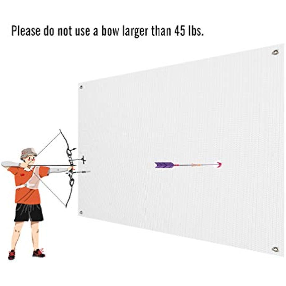Aoneky 2mm Archery Target BackStop Netting 5x5ft/ 5x6ft/ 5x10ft - Heavy Duty Archery Target Backstop Net