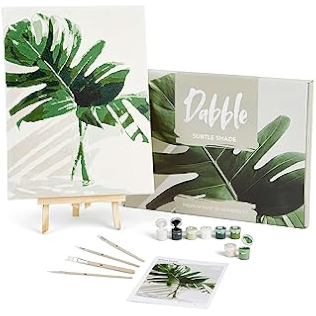 Dabble Paint by Numbers Kit – Paint by Numbers for Adults Beginners with Canvas Frame, Painting Kit for Adults, Flowers Design