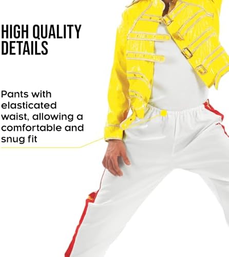 Fun Shack 80s Rock Costume for Men, 80s Fancy Dress Outfit, Retro 1980s Costume, Halloween Costumes Men