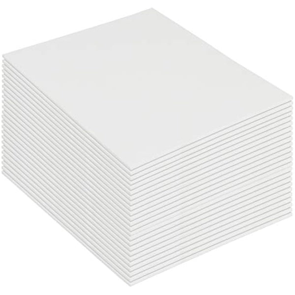 Kurtzy Canvas 24 Pack - 20 x 25cm (8 x 10 inches) - Pre Stretched Cotton Canvas Boards - Oil & Acrylic Painting, Sketching, Drawing