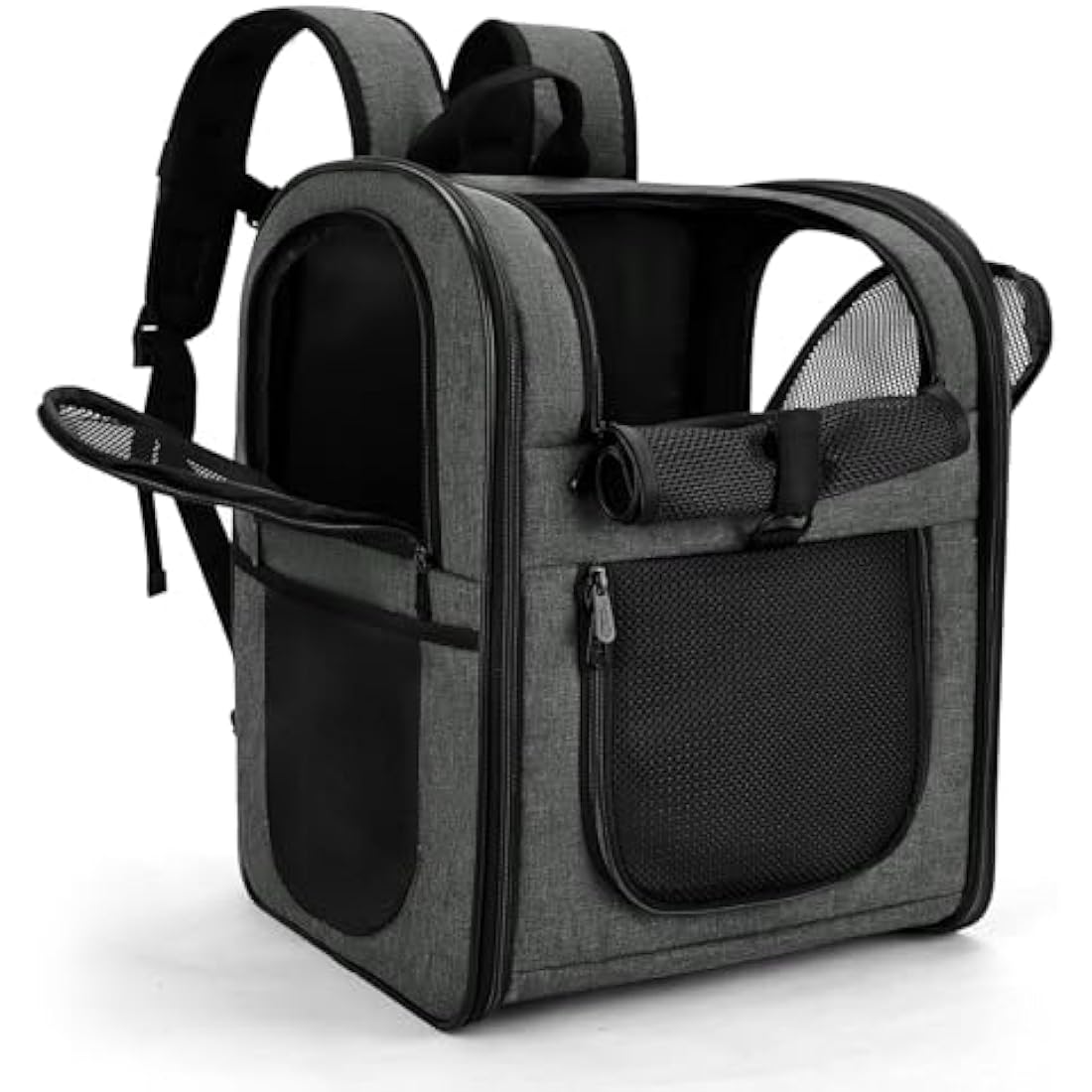 Apollo Walker Pet Carrier Backpack for Large/Small Cats and Dogs, Puppies, Safety Features and Cushion Back Support | for Travel, Hiking, Outdoor Use (Gray)