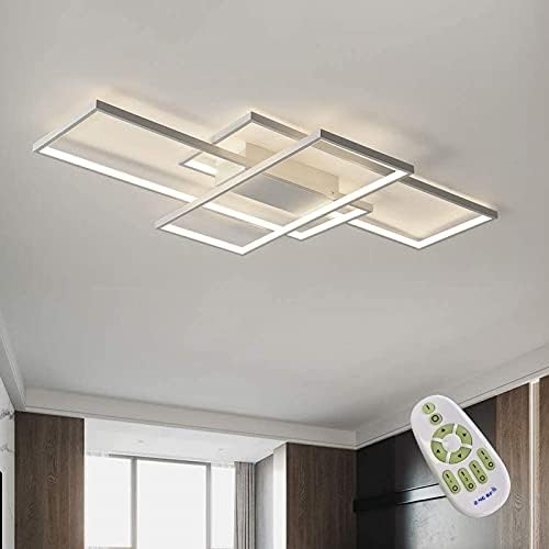 Diossad Modern LED Ceiling Lamp, Dimmable Flush Mount Chandelier, 2700K-6500K for Bedroom, Living Room, Kitchen, Hallway, Office