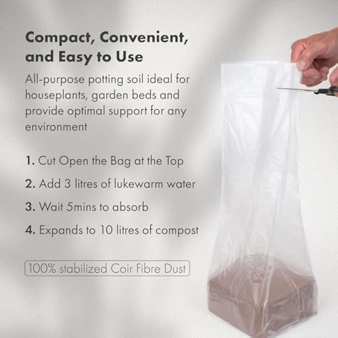 GreenBrokers 24 Packs of 10 Ltr Organic Potting Compost | Peat-Free & Nutrient-Enriched | Expands to 10 Liters | For Indoor & Outdoor Plants | Enhanced with Plant Food