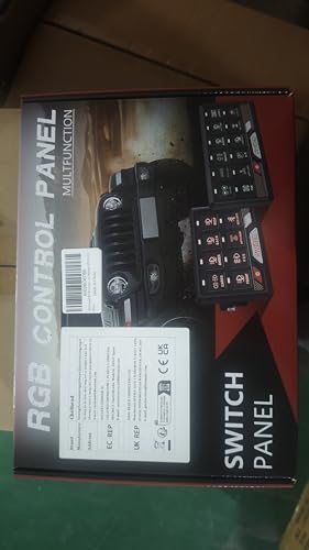 Chelhead RGB 6 Gang Switch Panel with APP Control, Universal Circuit Control Relay System, Multi-Function Bluetooth Remote Switch Panel, Compatible with Truck Boat SUV RV Trailer Marine ATV UTV