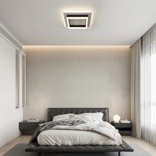 DELIPOP Ceiling Light Modern, 30W Square LED Ceiling Lamp, Acrylic Ceiling Lights for Living Room Kitchen Bedroom Hallway, Natural Light 4500K, Dia 30cm