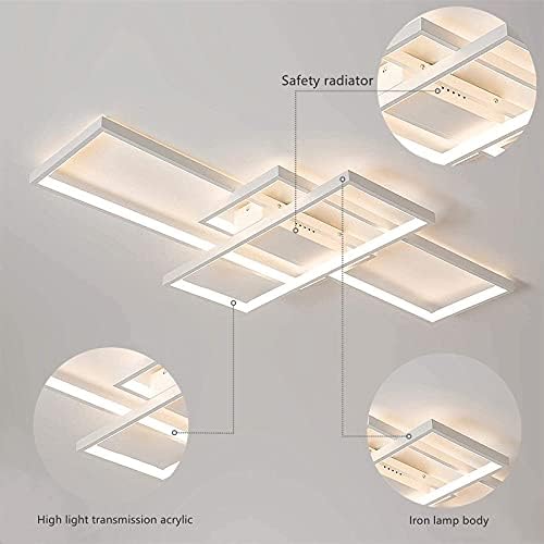 Diossad Modern LED Ceiling Lamp, Dimmable Flush Mount Chandelier, 2700K-6500K for Bedroom, Living Room, Kitchen, Hallway, Office