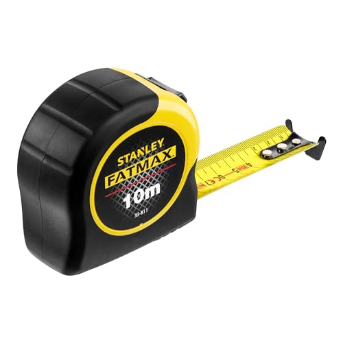 STANLEY Tape Measure Blade Armor 8 M Metric Shock Resistant with Mylar Coating and Cushion Grip 0-33-728