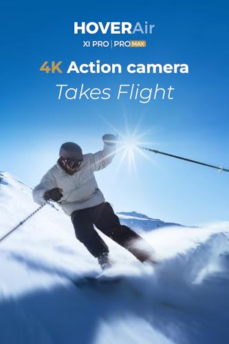 HOVERAir X1 PROMAX 8K Action Flying Camera, Foldable Drone with Camera with 26Mph Follow Speed, 10+ Fully Automatic Flight Modes, Fly Anywhere with OmniTerrain, SmoothCapture 2.0(Skiing Combo)
