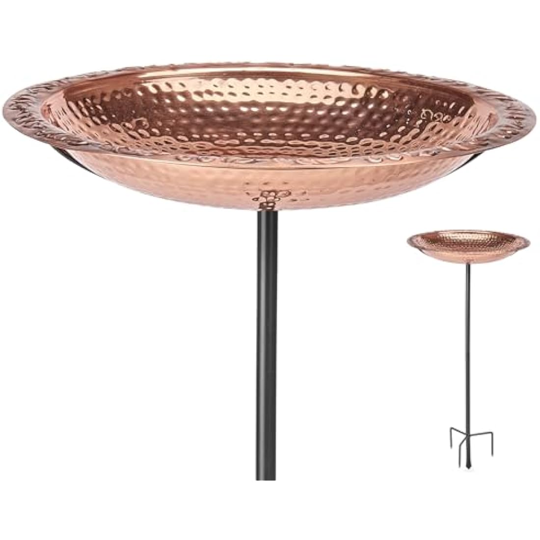 Good Directions Pure Copper 18" Bird Bath on Garden Pole by