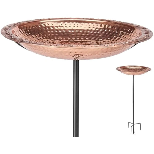 Good Directions Pure Copper 18" Bird Bath on Garden Pole by