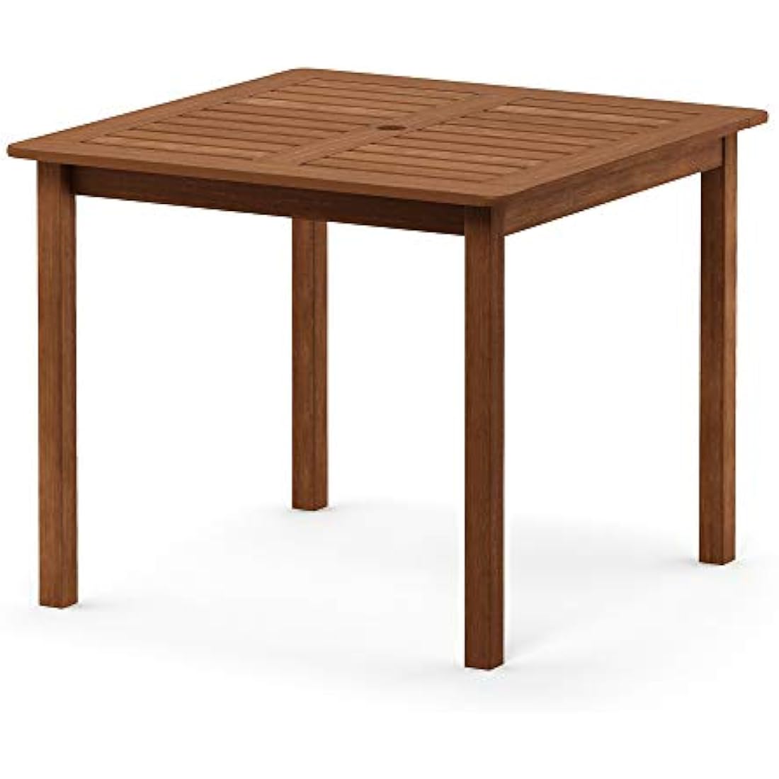 Furinno Hardwood Bermuda Square Table in Teak Oil, Wood, Natural, (W) x 74.17 (H) x 89.92 (D) cm
