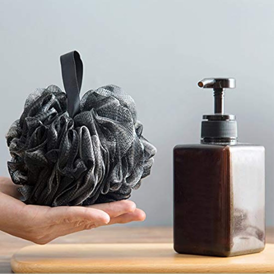 5 Pack Bath Shower Sponge JollyJelly Mesh Bath Loofahs Body Scrubber Brush for Women Men Exfoliate Skin Clean Soothe Skin (60g/PCS)