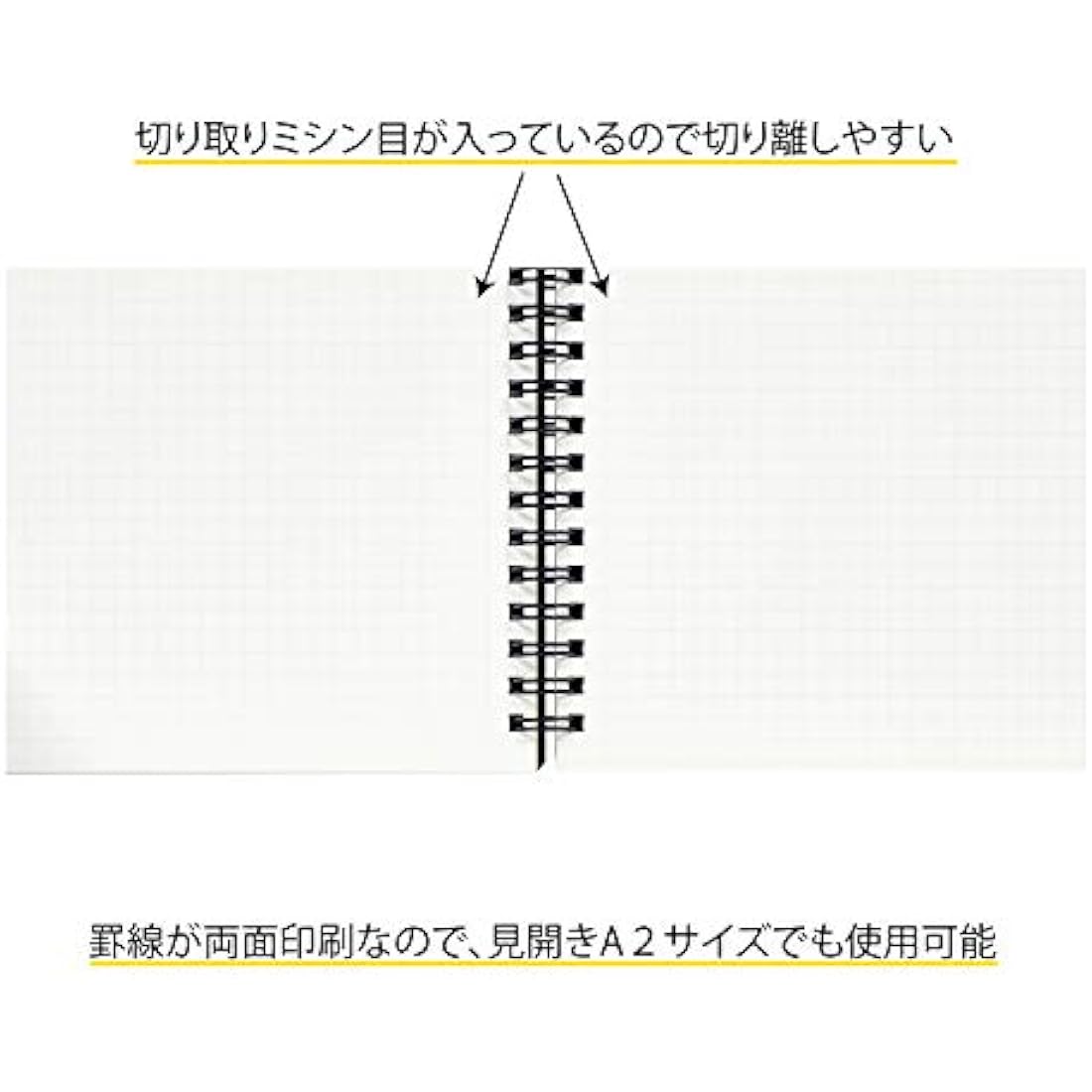Maruman MNEMOSYNE Notebook 12.2 x 16.5 Inches (Horizontal A3), 5mm-squared, 70 Sheets (N167)