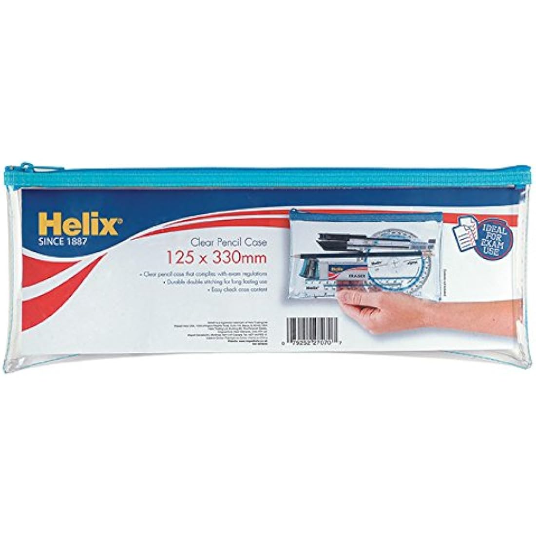 Helix 330x125 Clear Pencil Case M78040