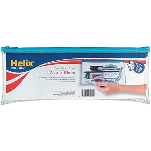 Helix 330x125 Clear Pencil Case M78040