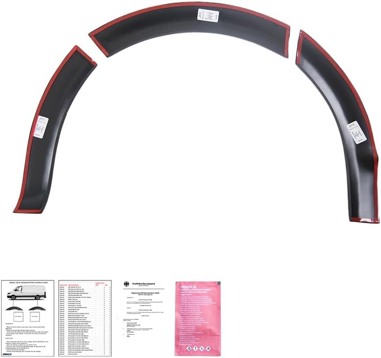Oneway Set Wheel Arch Trims compatible with Volkswagen Transporter T6.1 2020-2022 (Long wheel base) - Matt black