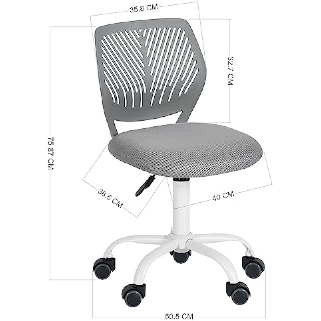 FurnitureR Writing Task Chair Ergonomic Kids Teens Boys Girls Study - Adjustable Height Swivel Computer Laptop Desk Chair for Home,Office,Study Room