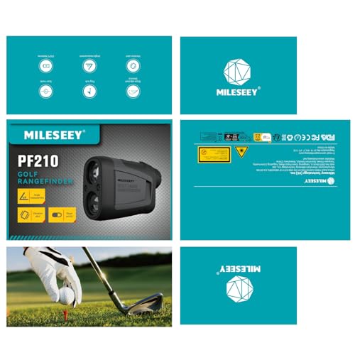 MiLESEEY Golf Range Finder with Slope On/Off,1100Yards,±0.5yard Accuracy,Flag Lock with Vibration,Legal for Tournament Play, Scan Measurement for Golfers,Carrying Case, Free Battery