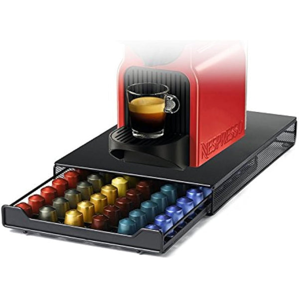 HiveNets Nespresso Capsule Drawer Coffee Pod Storage Support Compatible for Nespresso Original Metal Holder for 60 Pcs
