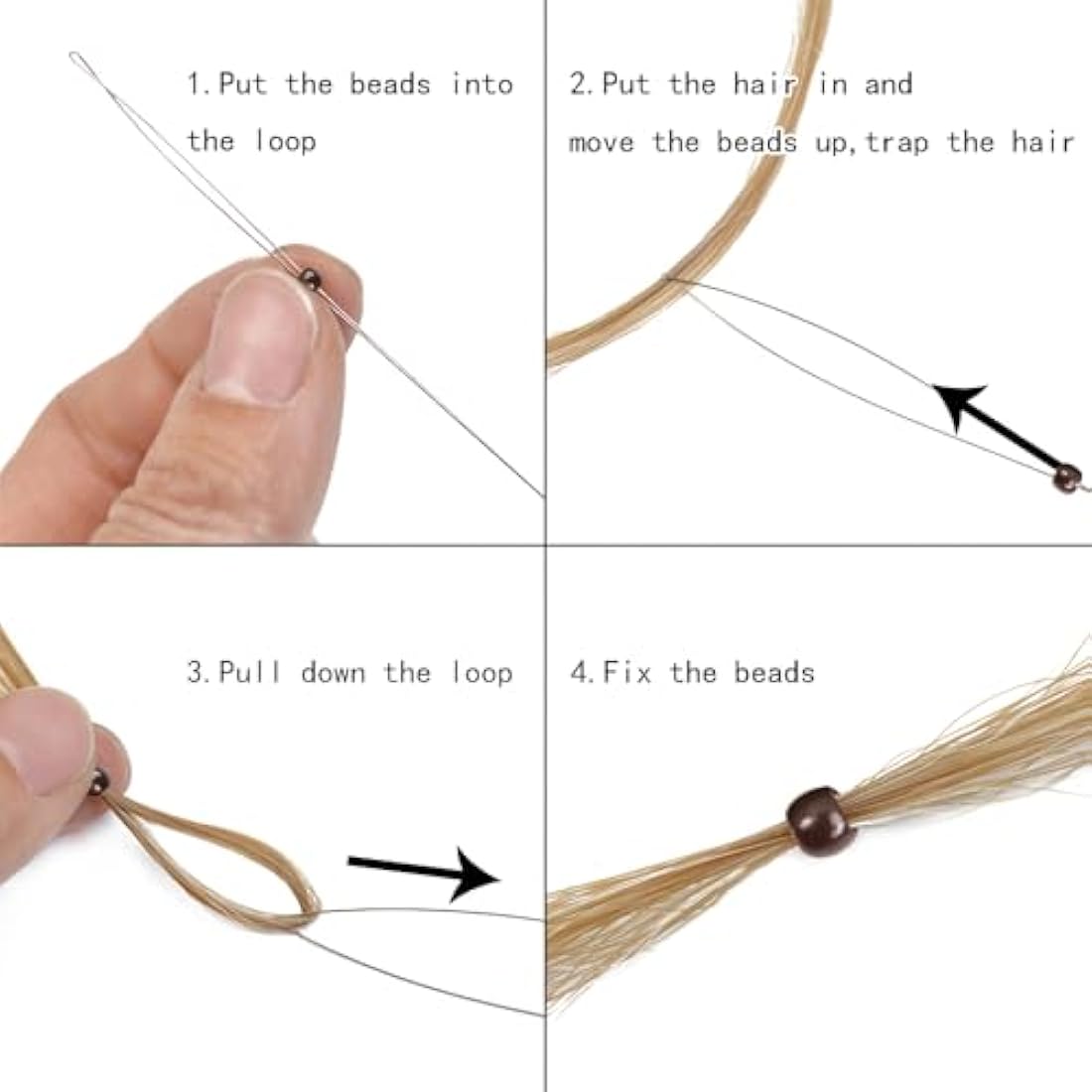 200pcs/lot 3.0mm Silicone Lined Nano Rings Hair Extension Nano Beads Micro Rings Beads Links for Hair Extensions (Brown)