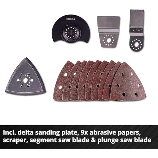 Einhell Power X-Change Cordless Multi Tool - 18V Multi-Use Cutting And Sanding Tool For Wood, Plastic And Metal - TC-MG 18 Li Oscillating Multi Tools With Accessories (Battery Not Included)