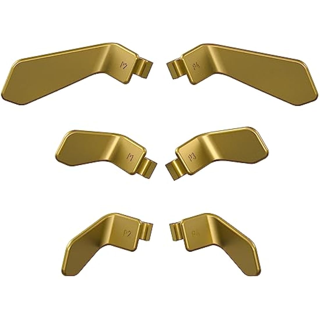 eXtremeRate Swift Paddles for Xbox Elite 1/2 Controller, 6 in 1 Metalic Hero Gold Replacement Interchangeable Back Paddles for Xbox One Elite & Elite Series 2 Controller